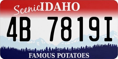 ID license plate 4B7819I