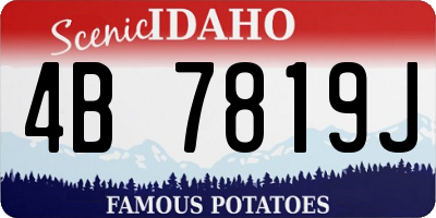 ID license plate 4B7819J