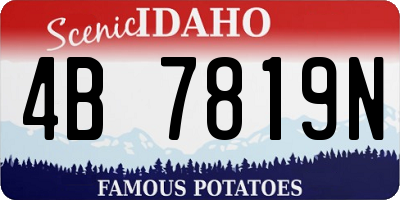ID license plate 4B7819N