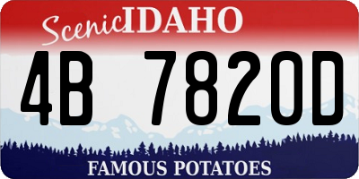 ID license plate 4B7820D