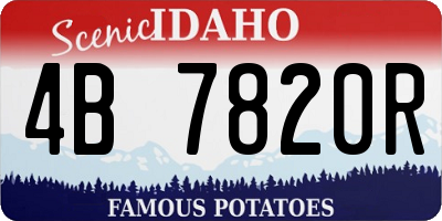 ID license plate 4B7820R
