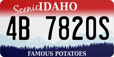 ID license plate 4B7820S