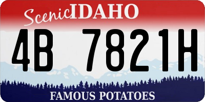 ID license plate 4B7821H