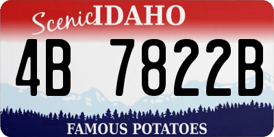 ID license plate 4B7822B
