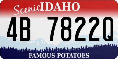 ID license plate 4B7822Q