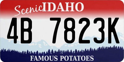 ID license plate 4B7823K