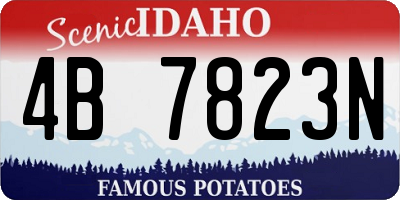 ID license plate 4B7823N
