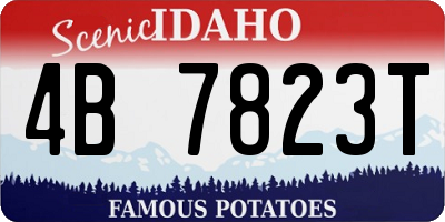 ID license plate 4B7823T