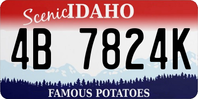ID license plate 4B7824K