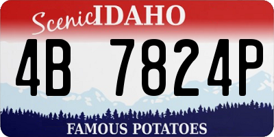 ID license plate 4B7824P