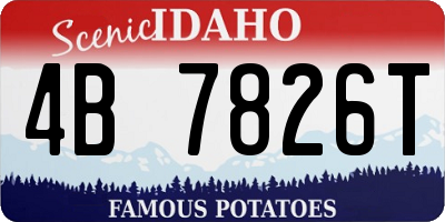 ID license plate 4B7826T