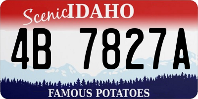 ID license plate 4B7827A