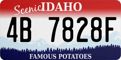 ID license plate 4B7828F