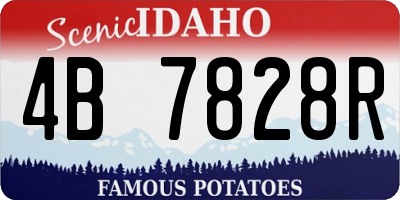 ID license plate 4B7828R
