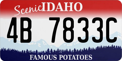 ID license plate 4B7833C