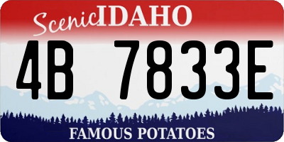 ID license plate 4B7833E
