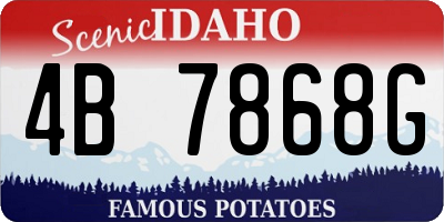 ID license plate 4B7868G