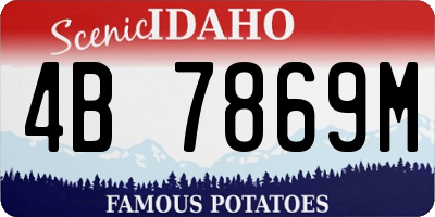 ID license plate 4B7869M