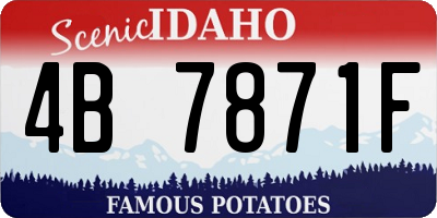 ID license plate 4B7871F