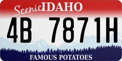 ID license plate 4B7871H