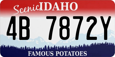 ID license plate 4B7872Y