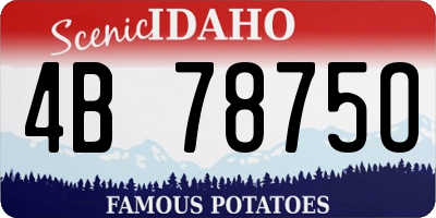 ID license plate 4B7875O