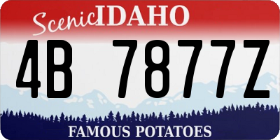 ID license plate 4B7877Z