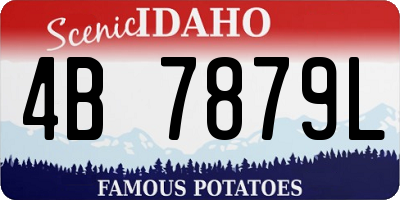 ID license plate 4B7879L
