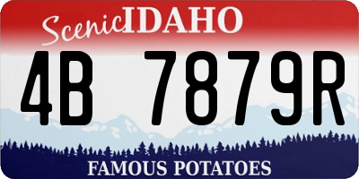 ID license plate 4B7879R
