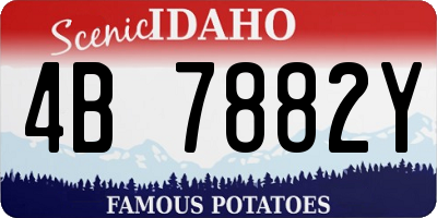 ID license plate 4B7882Y