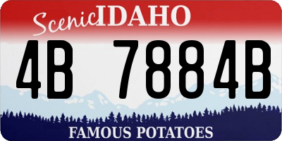 ID license plate 4B7884B
