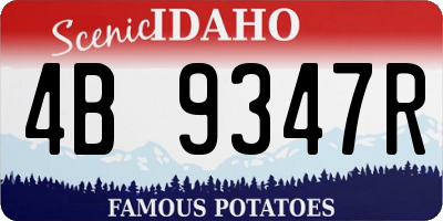 ID license plate 4B9347R