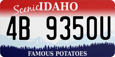 ID license plate 4B9350U