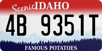 ID license plate 4B9351T