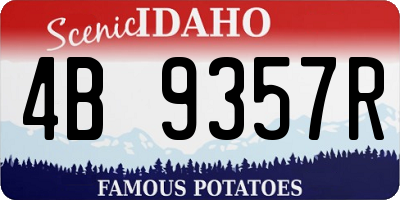 ID license plate 4B9357R