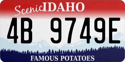 ID license plate 4B9749E