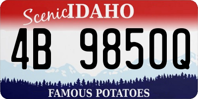 ID license plate 4B9850Q