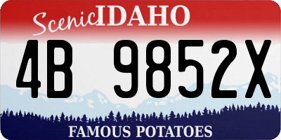 ID license plate 4B9852X