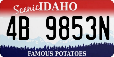 ID license plate 4B9853N