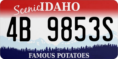 ID license plate 4B9853S