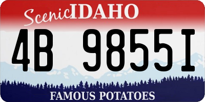 ID license plate 4B9855I