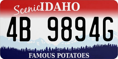 ID license plate 4B9894G