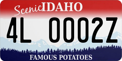 ID license plate 4L0002Z