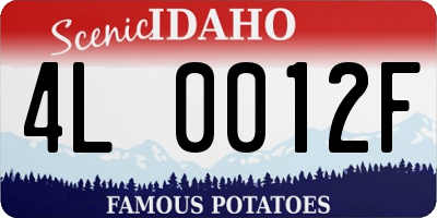 ID license plate 4L0012F