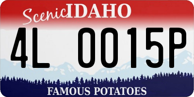 ID license plate 4L0015P