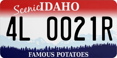 ID license plate 4L0021R