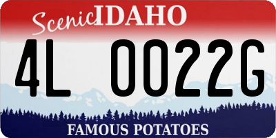 ID license plate 4L0022G