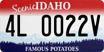 ID license plate 4L0022V