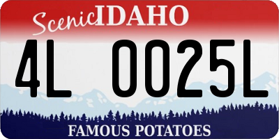 ID license plate 4L0025L