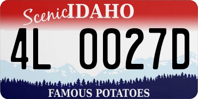 ID license plate 4L0027D
